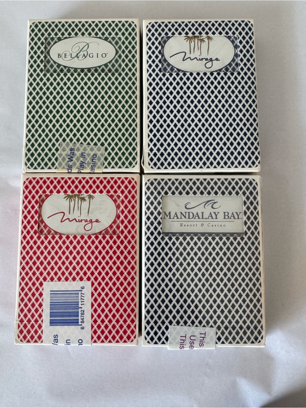 Vintage Casino Playing Cards - Miagre, Ballagio, Mandalay Bay
